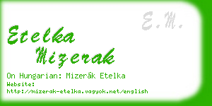 etelka mizerak business card
