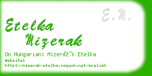 etelka mizerak business card